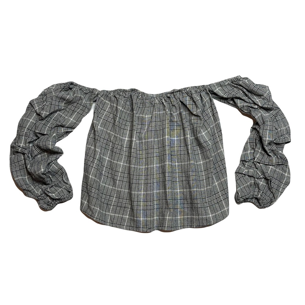 Charlotte Russe Plaid Off The Shoulder Top